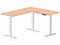 Escritorio Munfrost MoonStone, Base Pro, 75 x 150cm, Soporta hasta 80Kg, Forma en L. Color Nougat.
