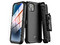 Funda MyBat Pro Maverick para iPhone 16e iPhone 14 y iPhone 13 con mica de cristal templado. Uso rudo. Color Negro.