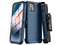 Funda MyBat Pro Maverick para iPhone 16e iPhone 14 y iPhone 13 con mica de cristal templado. Uso rudo. Color Azul.