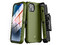 Funda MyBat Pro Maverick para iPhone 16e iPhone 14 y iPhone 13 con mica de cristal templado. Uso rudo. Color Verde.
