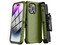 Funda MyBat Pro Maverick para iPhone 14 Pro con mica de cristal templado. Uso rudo. Color Verde.

