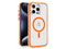 Funda MyBat Airfilled Mag para iPhone 15 Pro Max. Color Naranja Transparente.
