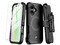 Funda MyBat Pro Maverick para iPhone 17 con mica de cristal templado compatible con MagSafe. Color Negro.
