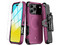 Funda MyBat Pro Maverick para iPhone 17 Pro Max con mica de cristal templado compatible con MagSafe. Color Morado.
