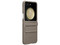 Funda Samsung para Galaxy Flip 5 de cuero auténtico. Color Gris.