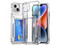 Funda Tekku TPU para iPhone 15 con tarjetero. Color Transparente.

