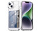Funda Tekku con portatarjetas para iPhone 15 Plus. Color Transparente.