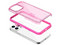 Funda Tekku rígida para iPhone 15 Pro Max. Color Rosa Glitter.