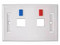 Placa Frontal Vertical 3M con dos Puertos, Acepta RJ-45 Cat 6/6A. Color blanco.