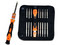 Kit de desarmadores 9 en 1 Brobotix, color negro/naranja.