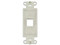 Montaje empotrado con placa de pared Decora para 1 Puerto QuickPort. Color Blanco