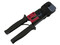 Pinza para Crimpear RJ-11 y RJ-45 Fabricada en acero al carbón. Corta, pela y crimpea