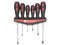 Juego de 6 Desarmadores Precision PST-H020-07, Con Organizador, Color Negro.
