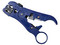 Pinza Peladora y Cortadora de Cable Tempo PA70029 para Cable Coaxial y UTP, Color Azul.