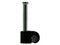 Grapa de Pared Reforzada Thorsman 3101-00400 para Cable redondo calibre 12 a 14, 100 piezas. Color Negro.