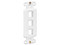 Inserto vertical Tripplite N042D-003V-WH de 3 puertos, para tapas de pared. Color Blanco.