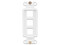 Inserto vertical Tripplite N042D-003V-WH de 3 puertos, para tapas de pared. Color Blanco.