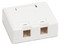 Caja de Conexiones Tripp Lite N082-002-WH de 2 puertos, para Conectores Keystone. Color Blanco.
