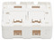 Caja de Conexiones Tripp Lite N082-002-WH de 2 puertos, para Conectores Keystone. Color Blanco.