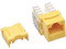 Enchufe hembra con diseño angular estilo Punch Down 110 Cat6/Cat5e, amarillo