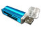 Lector de tarjetas Brobotix 180420A, USB 2.0, Color Azul Metálico.