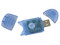 Lector de Memorias USB 2.0 lee SD, SDHC, MMC, RS-MMC. Color Azul