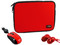 Kit Netbook Perfect Choice Incluye  funda,  mini mouse y audífonos color rojo