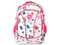 Mochila Escolar Perfect Choice Brooklyn PC-085317, Diseño de Flores, Múltiples Compartimientos. Color Blanco y Rosa.