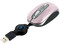 Mini Mouse Acteck AM-220re Óptico, retráctil USB. Color rosa