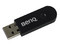 Mouse BenQ P610 Óptico Inalámbrico para Laptop, USB. Color Negro con Plateado.