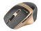 Mouse Ergonómico Getttech Wireless 6D Office, hasta 1600DPI, 6 Botones, Bluetooth, Color Negro con Dorado.