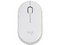 Mouse inalámbrico Logitech Pebble M350,  hasta 1000 dpi, Receptor USB, Bluetooth. Color Blanco.