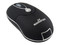 Mini Mouse Manhattan MMX Óptico Inalámbrico, incluye cable retráctil USB. Color Negro