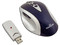 Mouse Manhattan MXR Óptico Inalámbrico, USB. Color Azul/Plateado