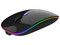 Mouse Ergonómico Inalámbrico Nextep NE-412N, hasta 1600 dpi, iluminación RGB, USB. Color Negro.