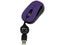 Mini Mouse Perfect Choice Elemental, Óptico, Cable Retráctil USB. Color Morado