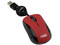 Mini Mouse Perfect Choice Elemental, Óptico, Cable Retráctil USB. Color Rojo