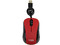 Mini Mouse Perfect Choice Elemental, Óptico, Cable Retráctil USB. Color Rojo