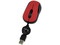 Mini Mouse Perfect Choice Elemental, Óptico, Cable Retráctil USB. Color Rojo
