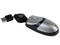 Mini Mouse Targus Óptico (OEM), Cable Retráctil USB. Color Plateado/Negro