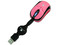 Mini Mouse TechZone Óptico, retráctil USB. Color Rosa