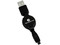 Mini Mouse TechZone Óptico, Cable Retráctil USB independiente. Color Negro/ Rojo