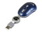 Mini Mouse TechZone Láser, Cable Retráctil USB. Color Azul