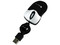 Mini Mouse TechZone Láser, retráctil USB. Color Negro con Plateado