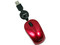 Mini Mouse Retráctil Toshiba, óptico, USB. Color Rojo