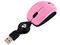 Mini Mouse TrueBasix Óptico, retráctil USB. Color rosa