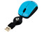 Mini Mouse TrueBasix Óptico, retráctil USB. Color Celeste