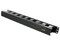 Organizador LEVITON Horizontal Frontal 1UR (4x8cm), Color Negro.
