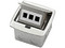 Caja de Piso Leviton PFQP3-0BN, 3 Puertos QuickPort, Níquel Cepillado. Color Gris.