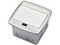 Caja de Piso Leviton PFQP3-0BN, 3 Puertos QuickPort, Níquel Cepillado. Color Gris.